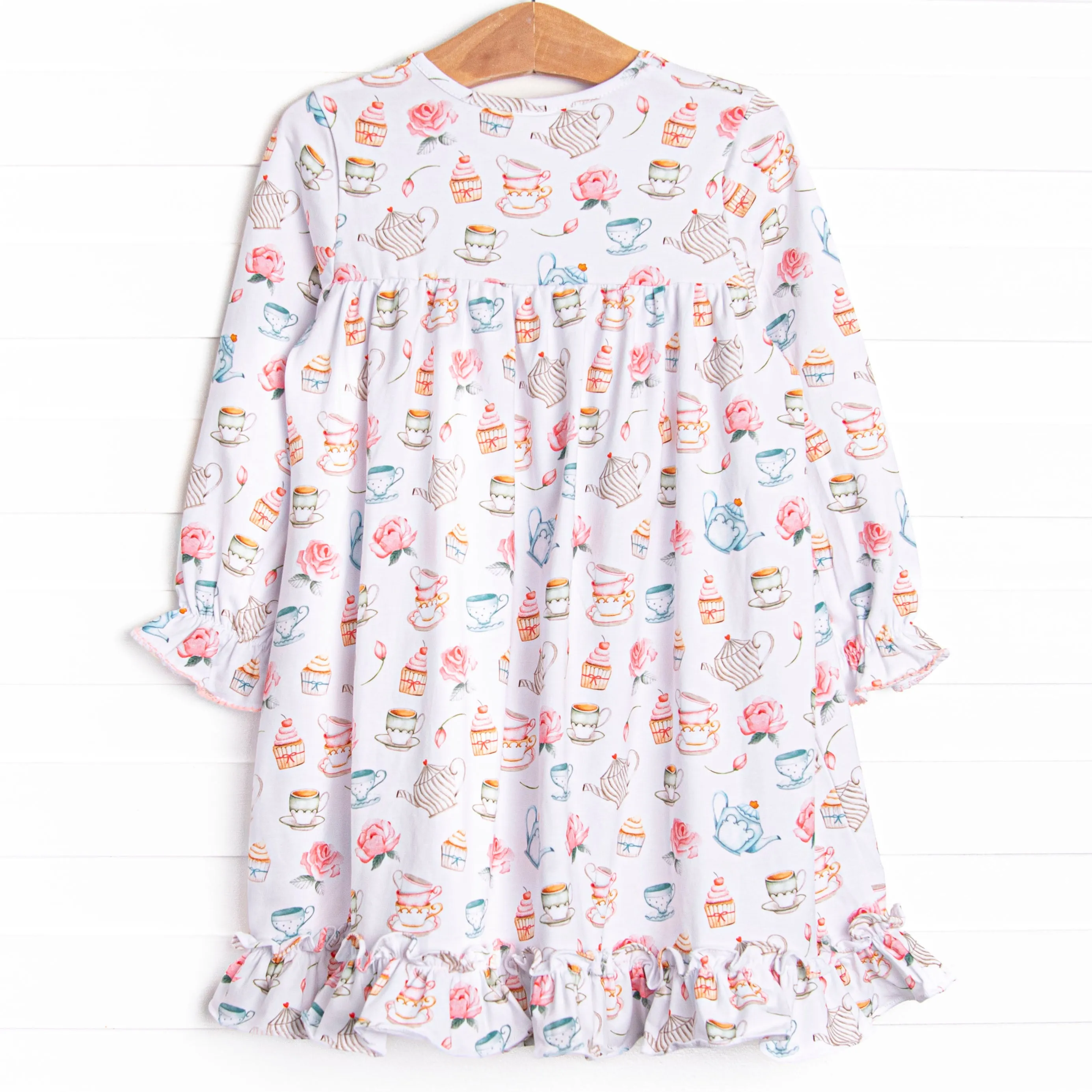 Don't Be Chai Ruffle Dress, Blue