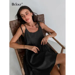 Dress Women Elegant Strap A-Line Loose Vintage dresses