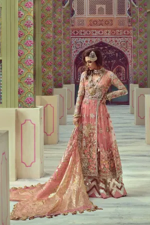 Dulhan Tea Pink Dress by Saira Shakira Model# C 1788