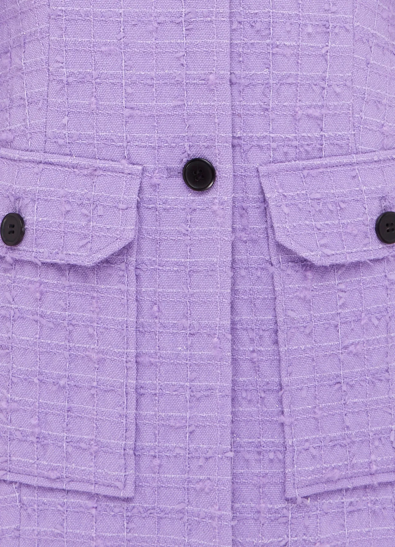 Edith Tweed Pocket Blazer - Violet