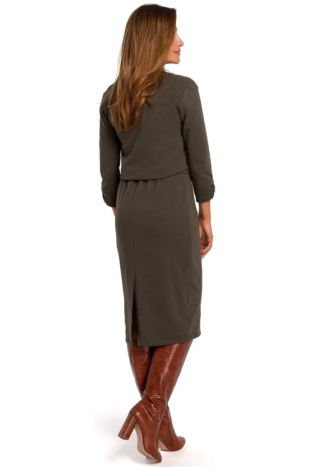 Elegant A-Line Dress with Elastic Waist