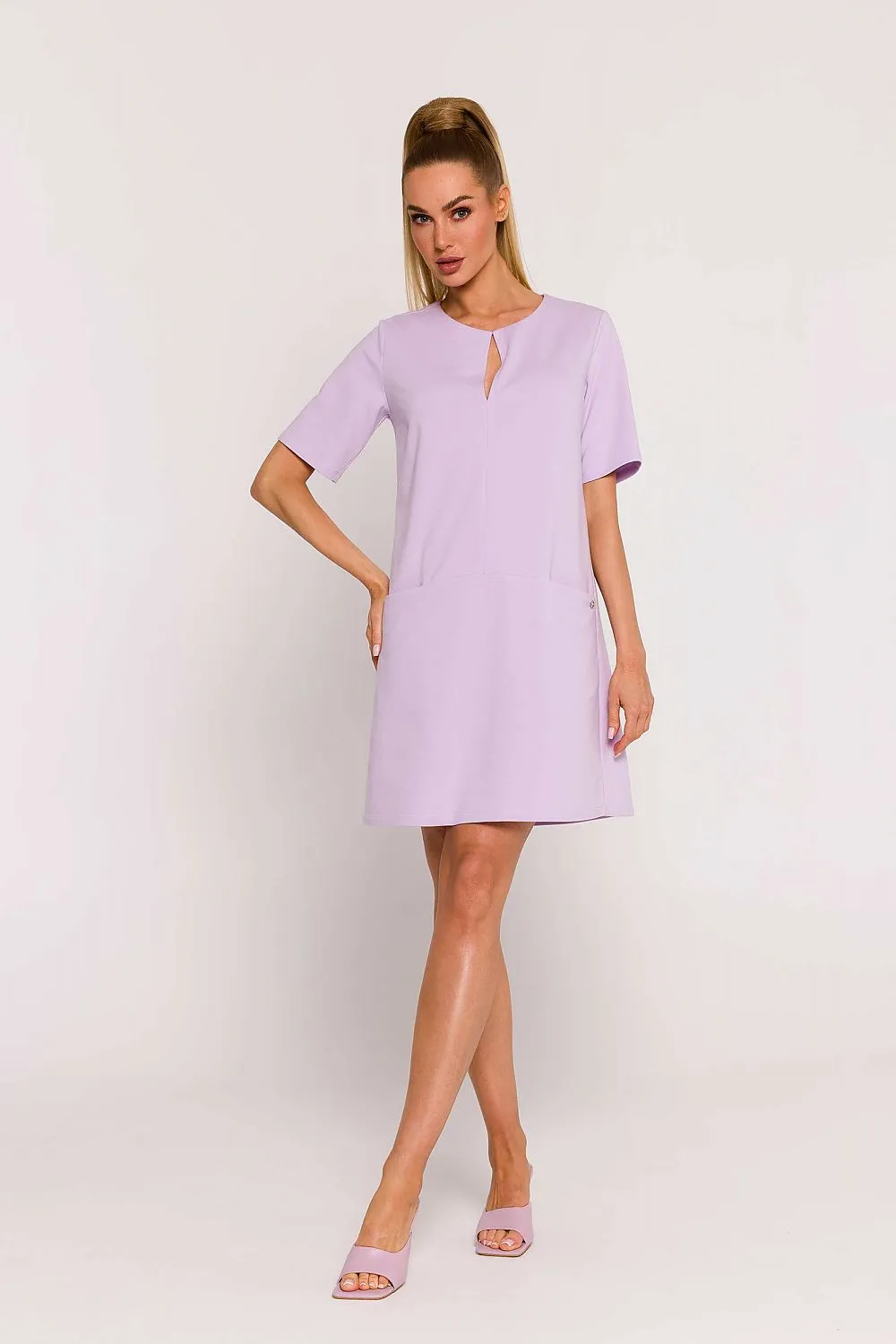 Elegant Draped A-Line Dress