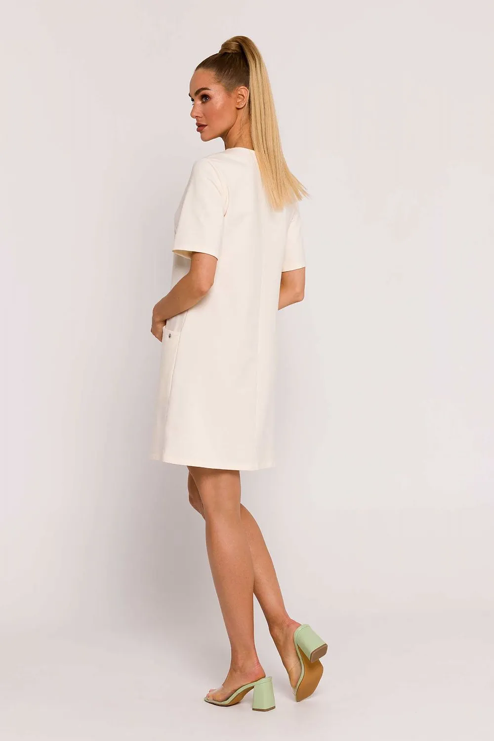 Elegant Draped A-Line Dress