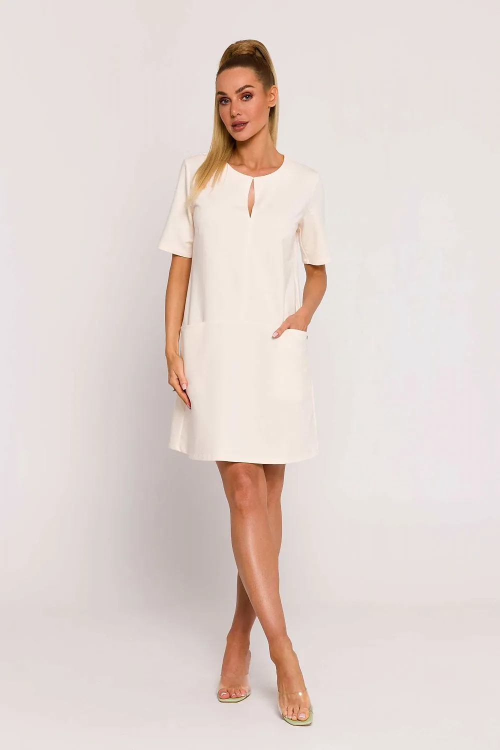 Elegant Draped A-Line Dress