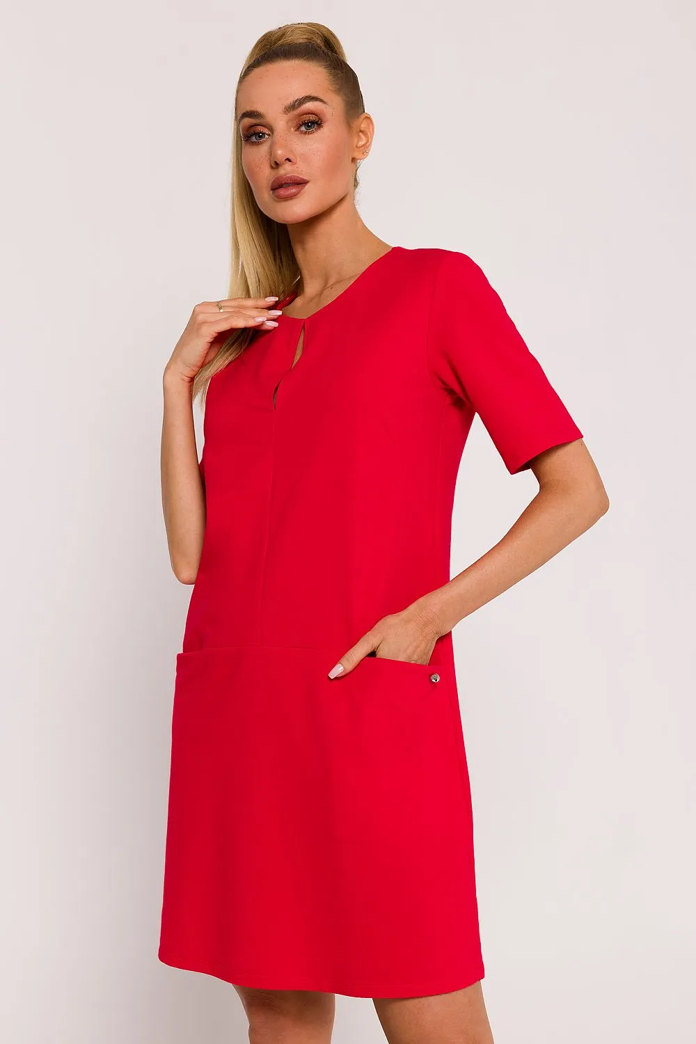 Elegant Draped A-Line Dress