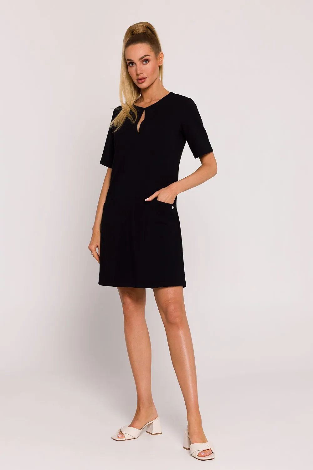 Elegant Draped A-Line Dress
