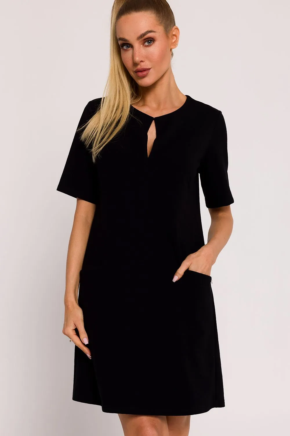 Elegant Draped A-Line Dress