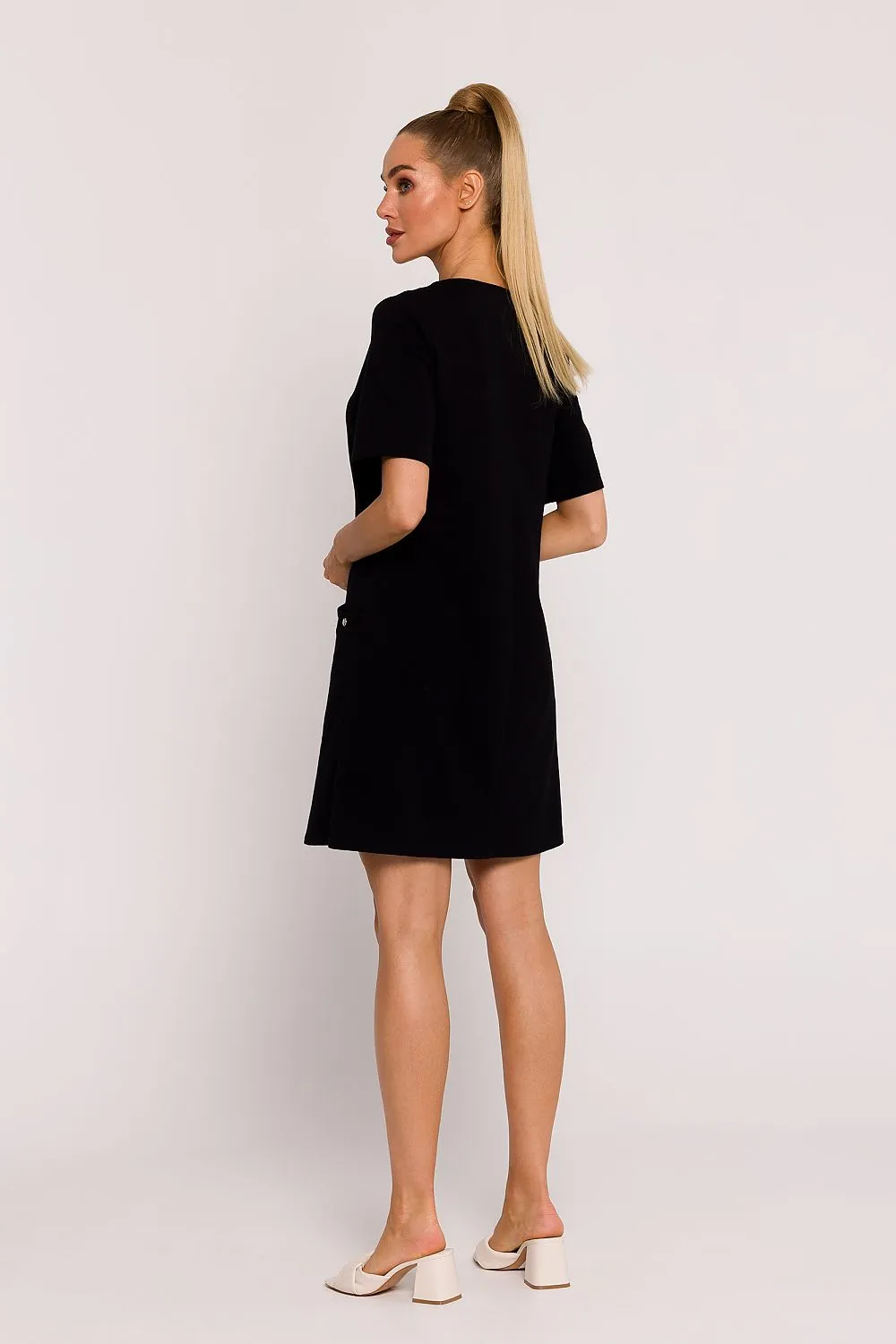 Elegant Draped A-Line Dress