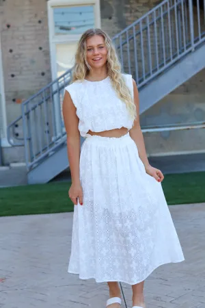 Elsa Eyelet Skirt Set