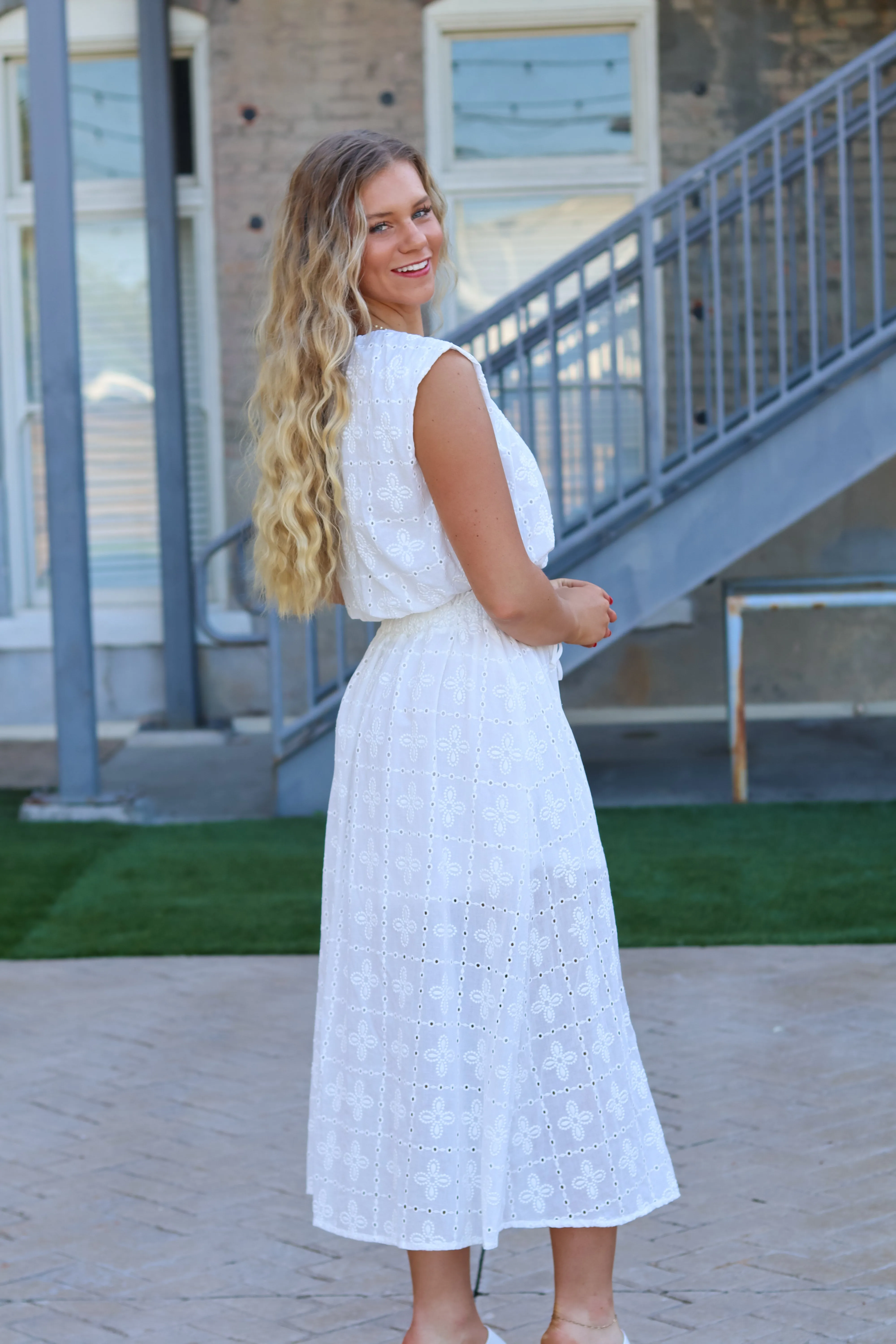 Elsa Eyelet Skirt Set