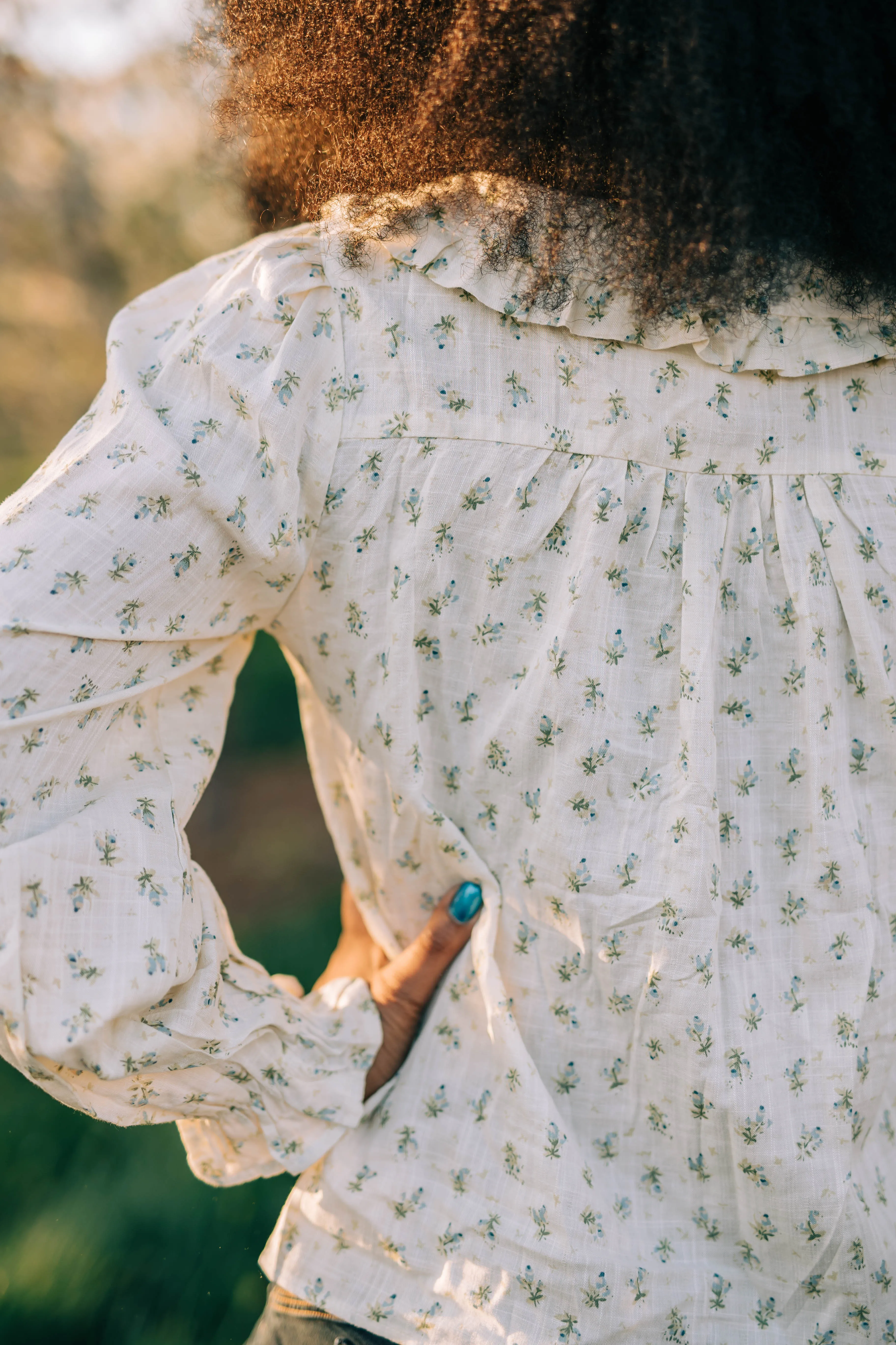 Emma Blouse--Blue