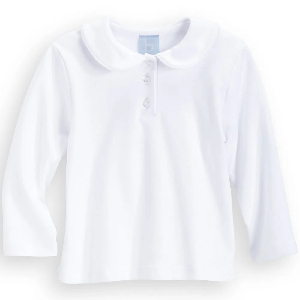 Essential Long Sleeve Pima Tee -- White