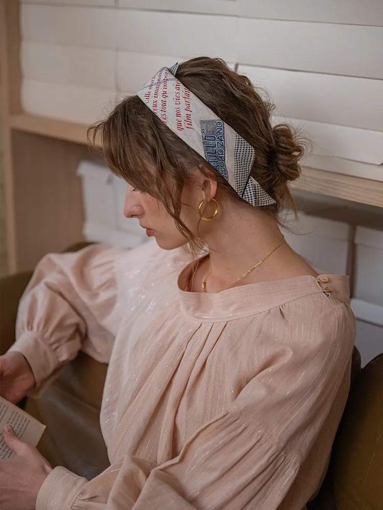 Ethereal Glow Pleated Blouse