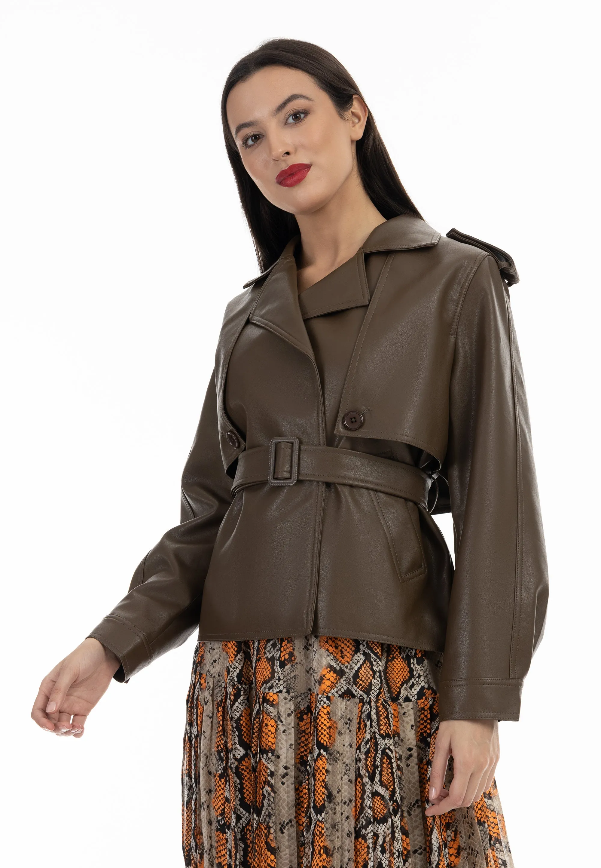faina Women's Jacket Made Of Imitation Leather
