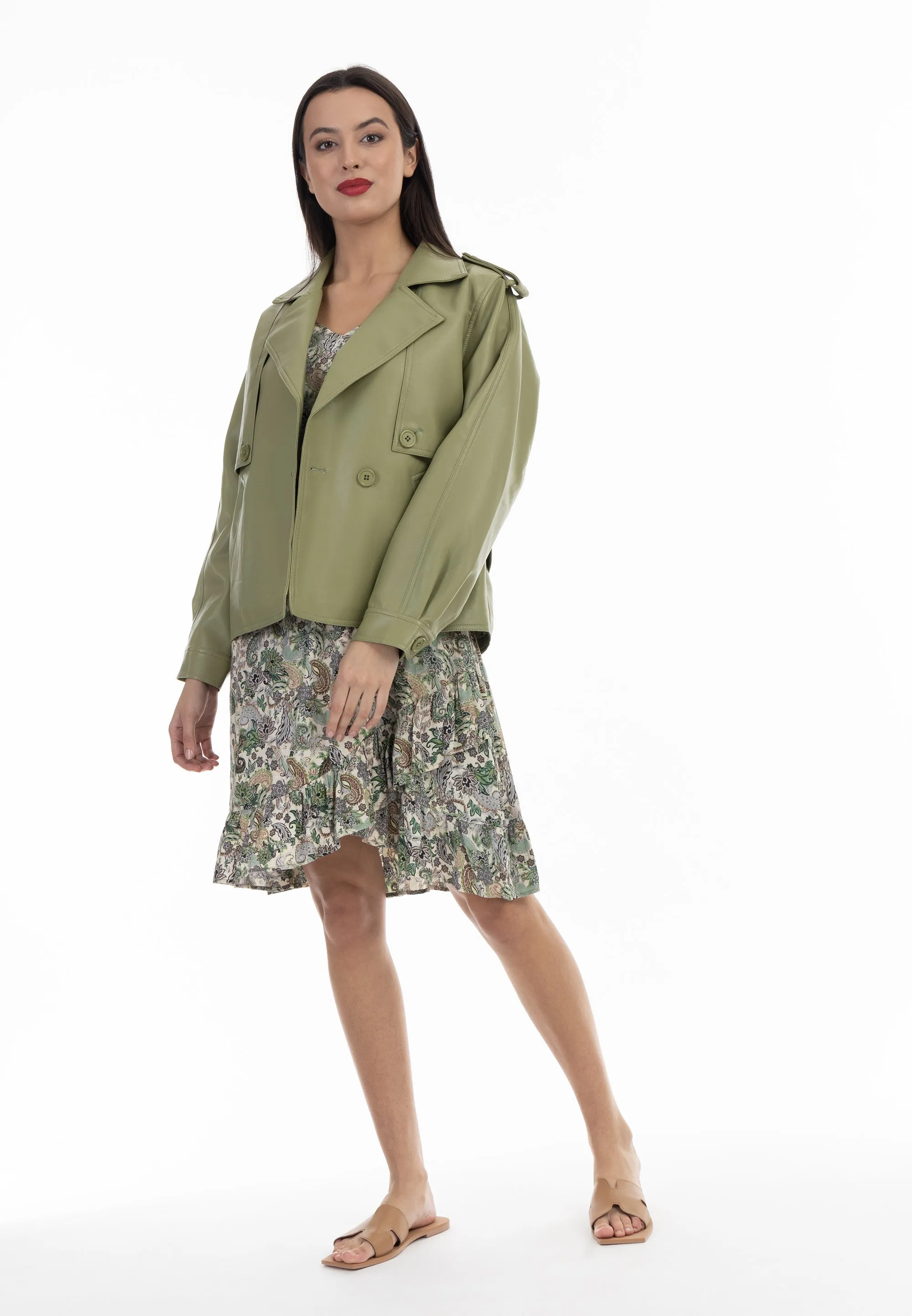 faina Women's Jacket Made Of Imitation Leather