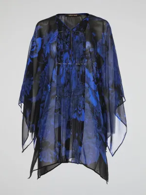Floral Pleated Panel Kaftan
