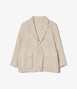 Folk Jacket – Beige Stripe Cotton Seersucker