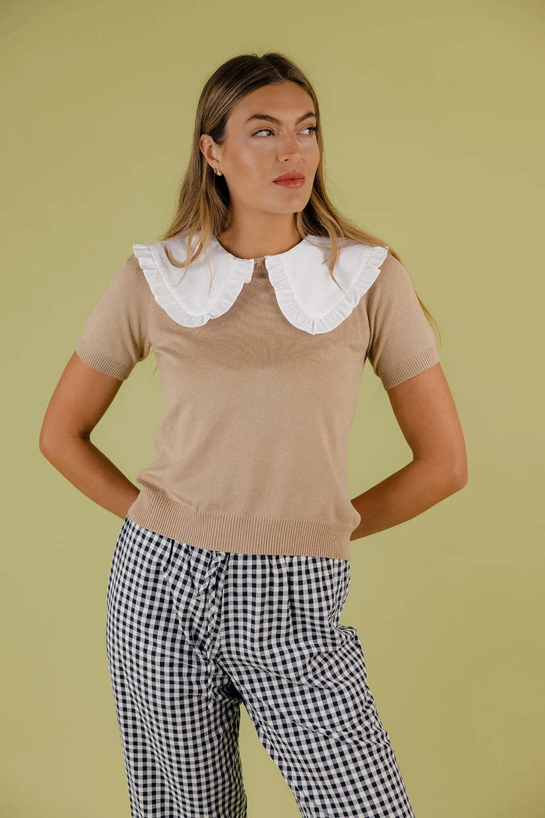 For Life Collar Sweater Top
