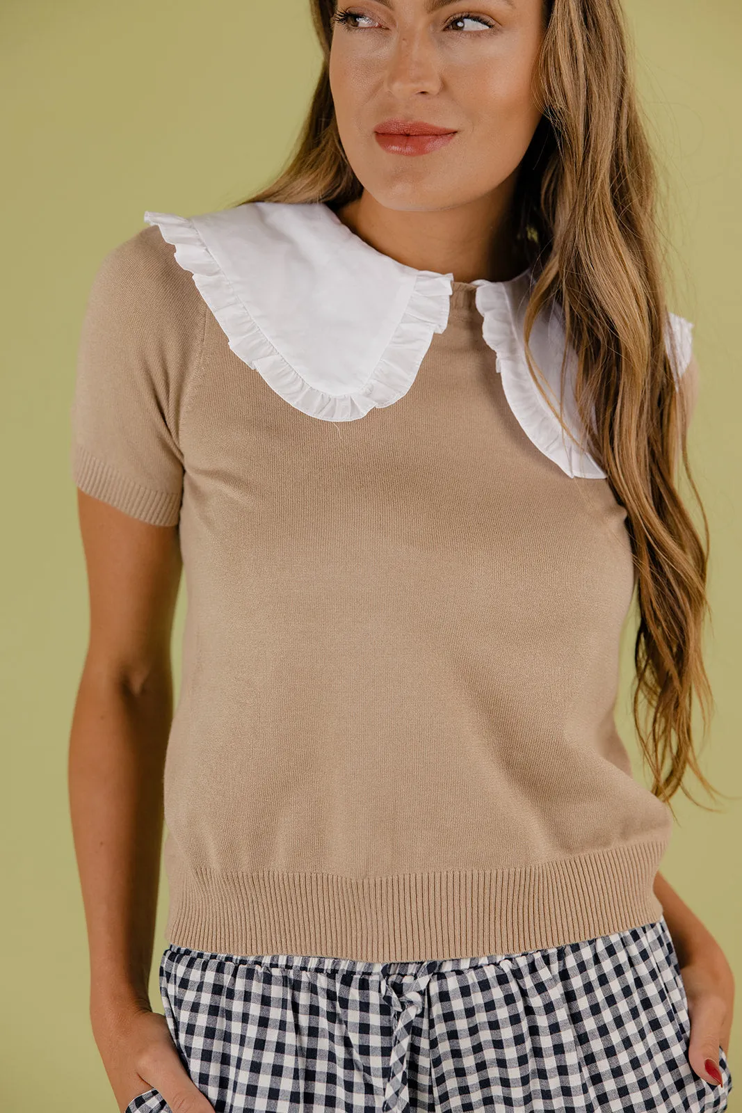 For Life Collar Sweater Top