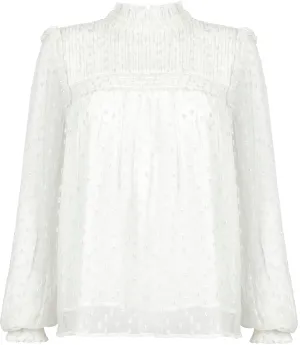 Frame white and silver blouse Size 10UK