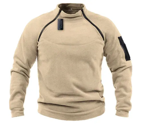 FREDDIE | MILITARY STYLE FLEECE SWEATER