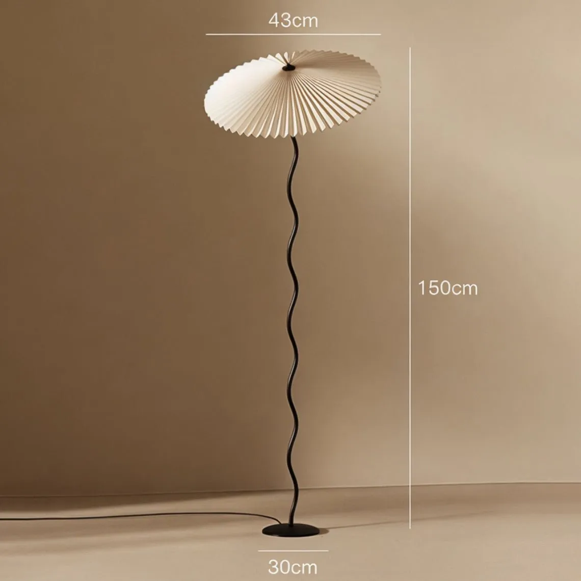 French Pleated Floor and Table Lamps