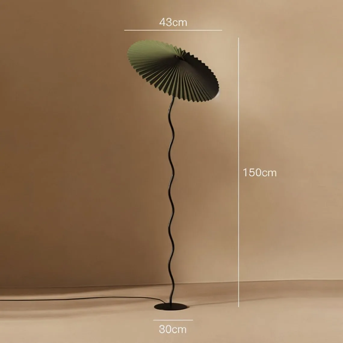 French Pleated Floor and Table Lamps