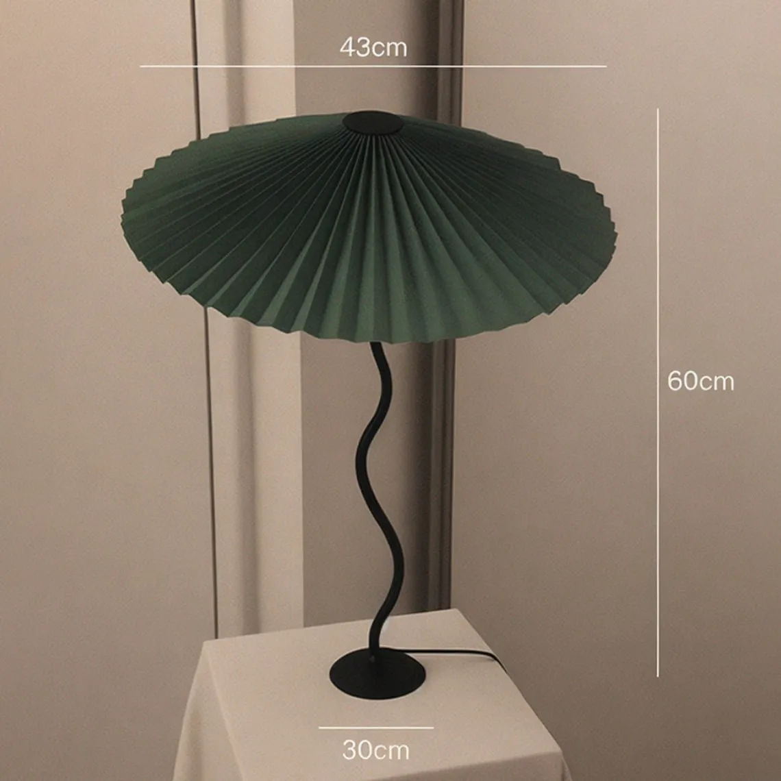 French Pleated Floor and Table Lamps