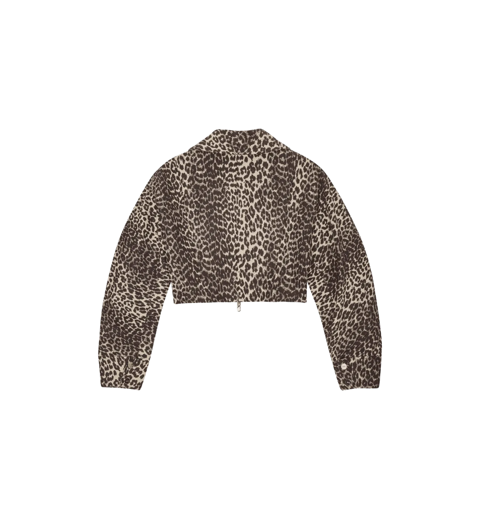 GANNI Cotton Tweed Short Curve Sleeve Jacket