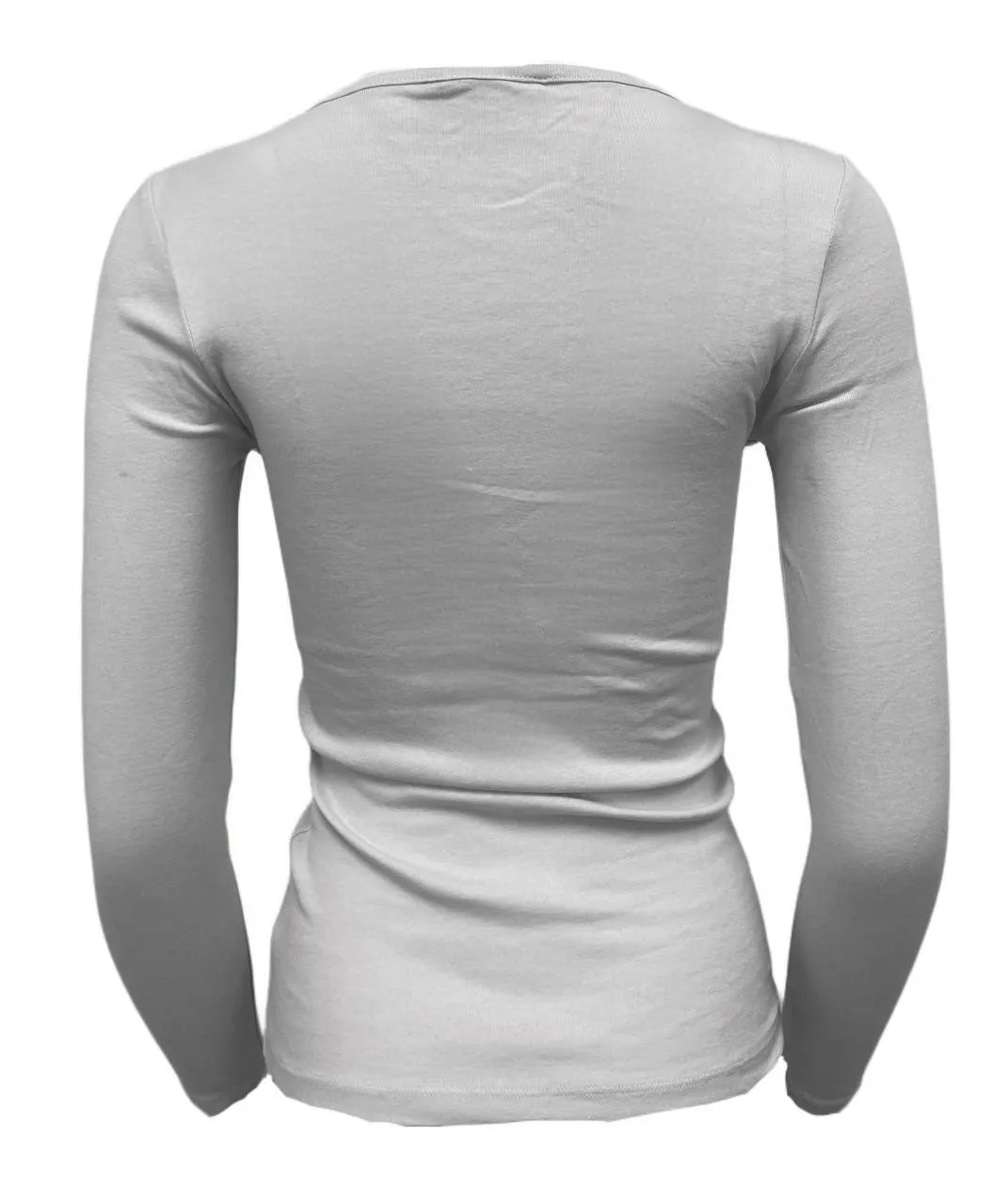 GANT Women's Eggshell 1x1 Rib Long Sleeve Tee 404700 Size X-Large