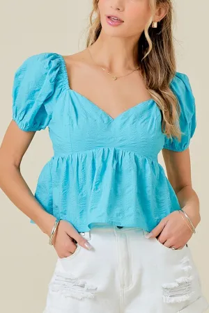 Going Home Blouse in Sky Blue