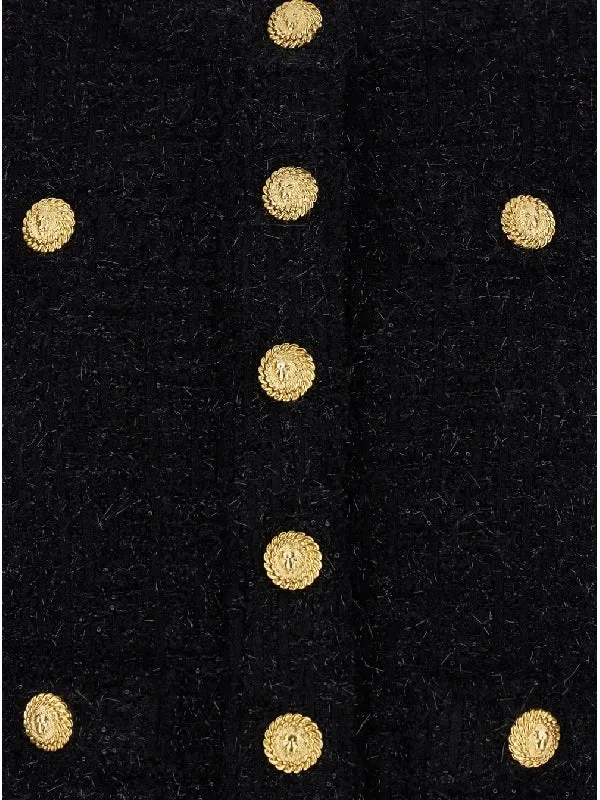 Gold Button Tweed Jacket