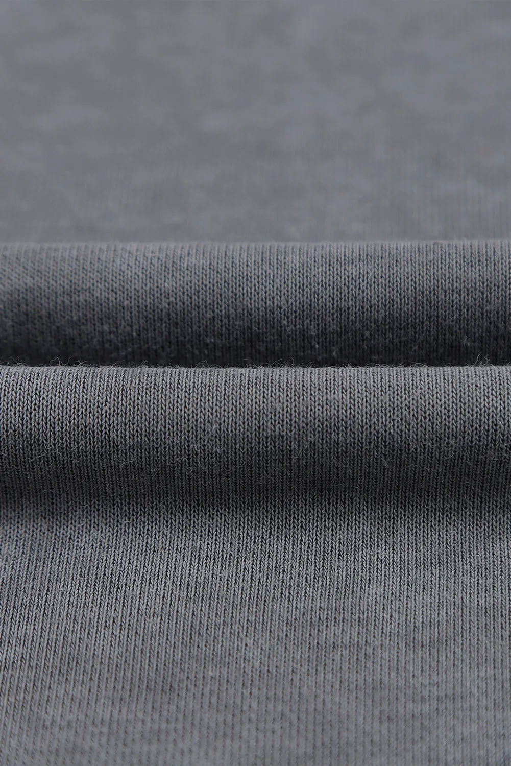 Gray Vintage Washed Puff Sleeve Sweatshirt