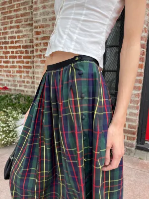 Green Plaid Skirt (S)