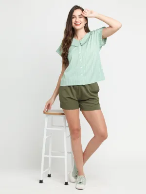 Green Striped Shirt