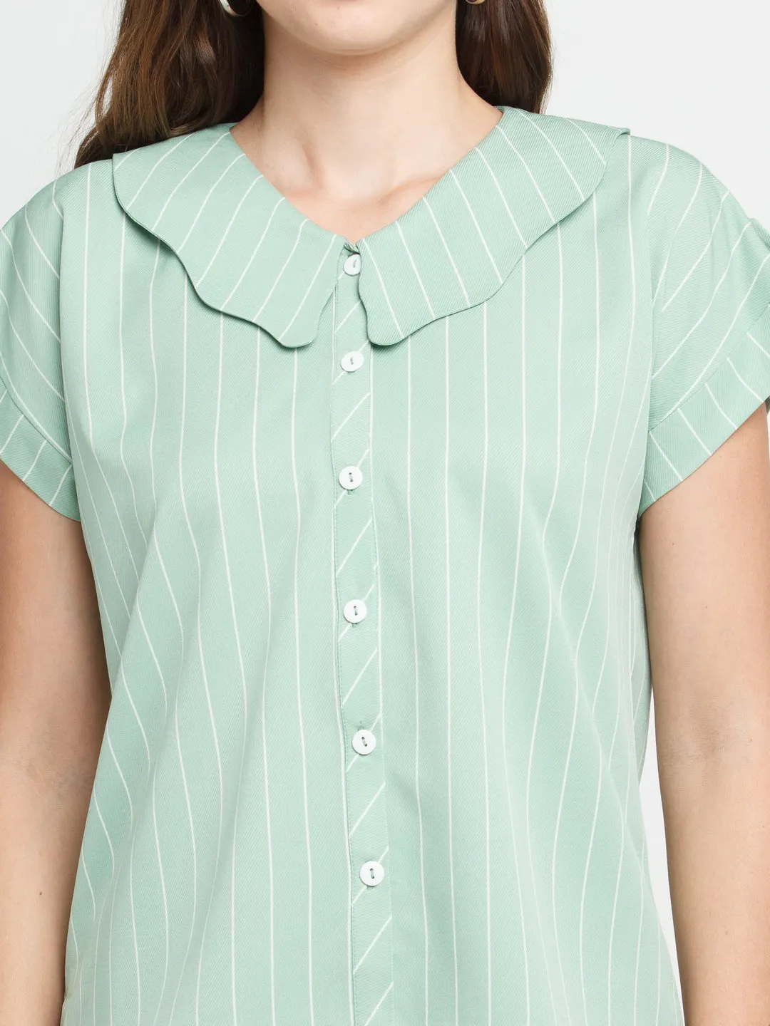 Green Striped Shirt