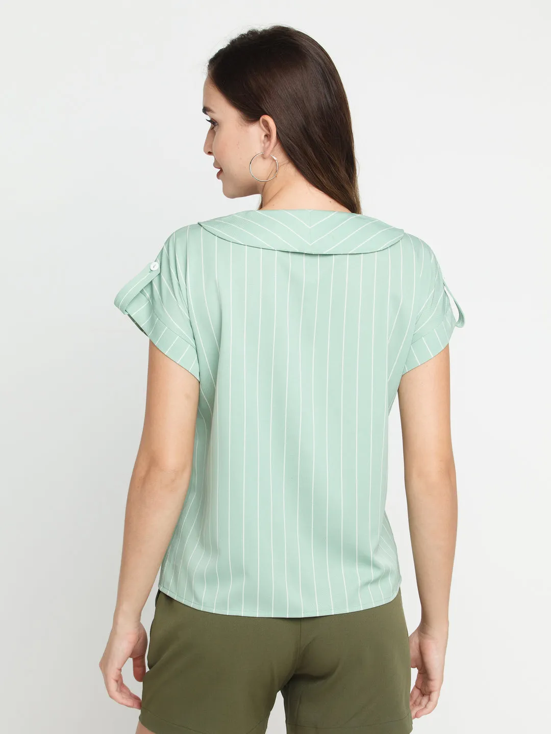 Green Striped Shirt