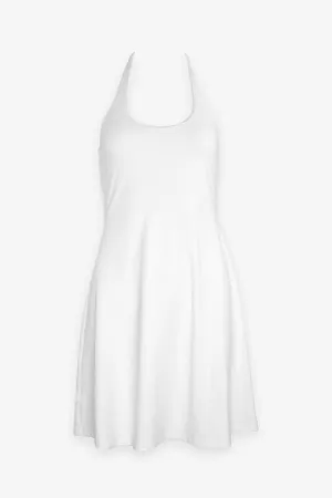 Halter Neck A-Line Dress in Sugar