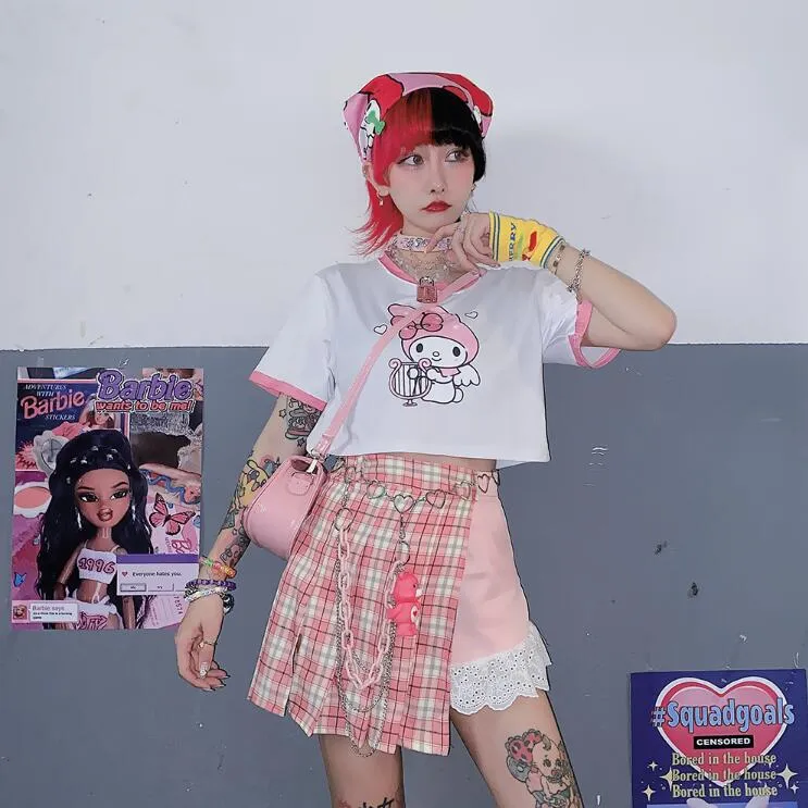 Harajuku sweet plaid pants skirt yc23426