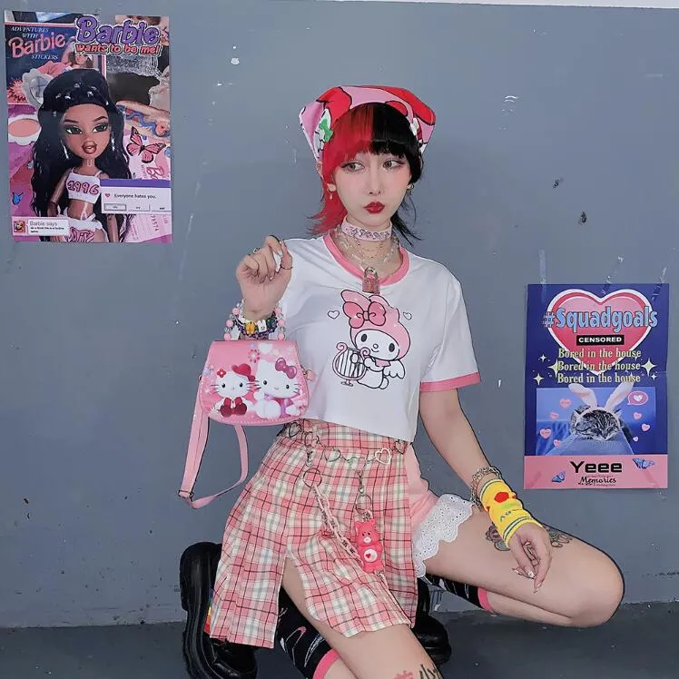 Harajuku sweet plaid pants skirt yc23426