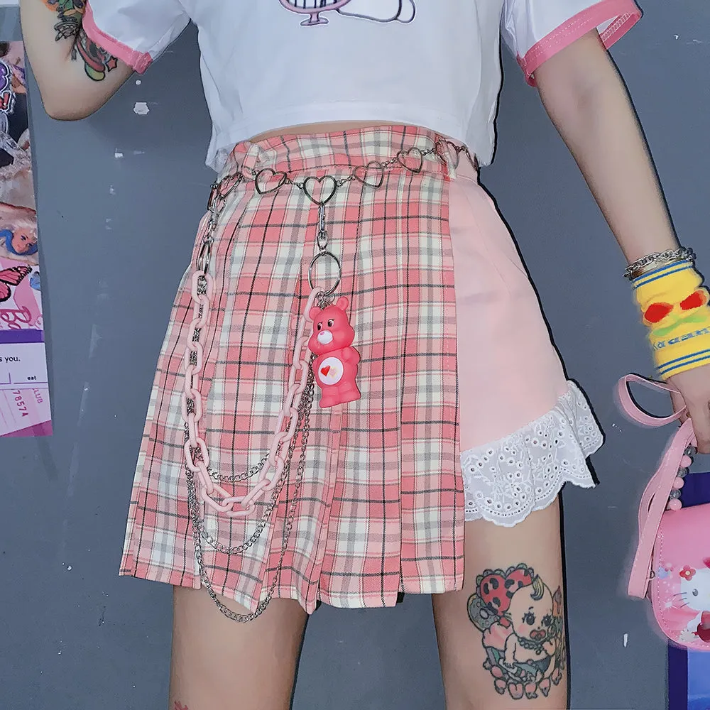 Harajuku sweet plaid pants skirt yc23426
