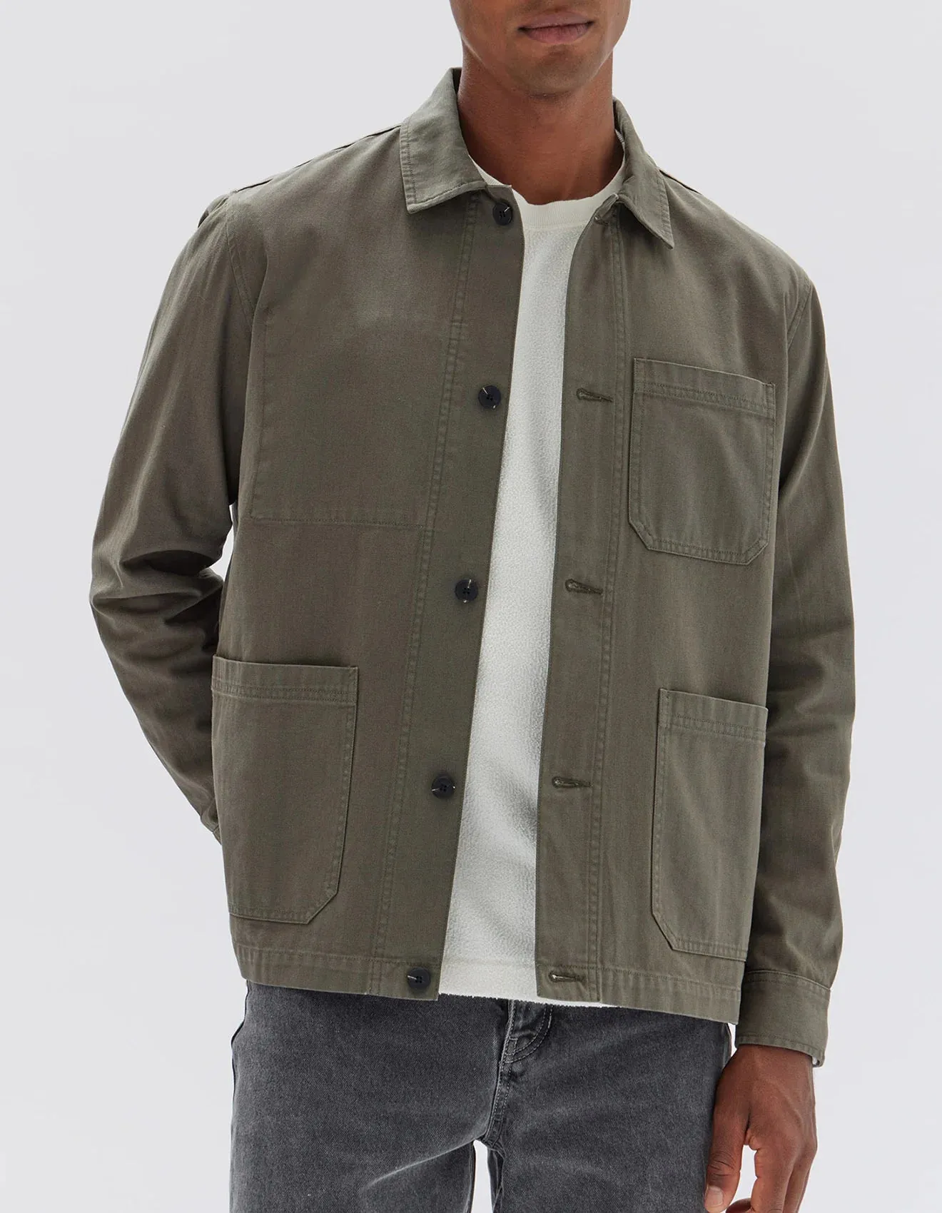 Herringbone Chore Jacket Military