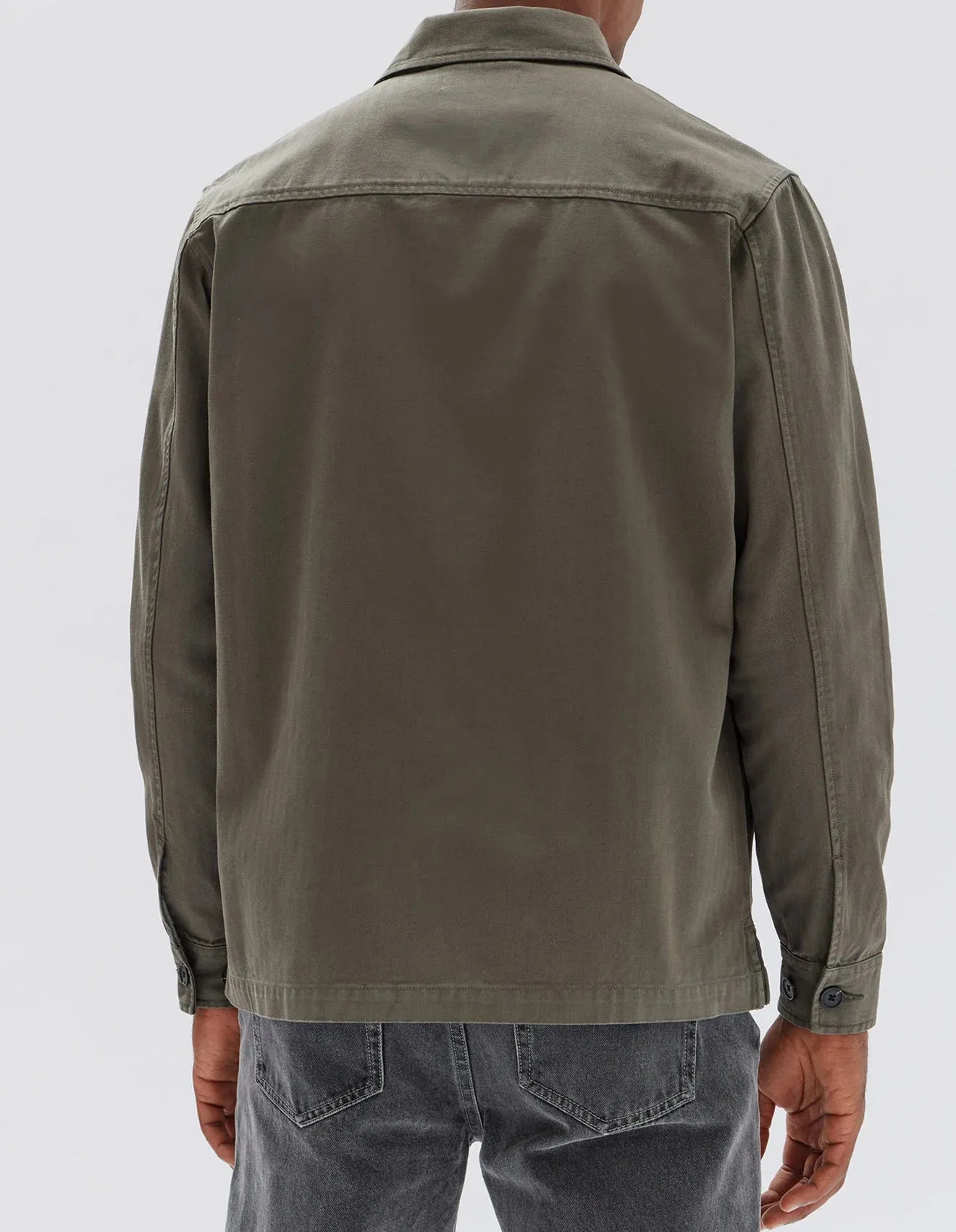 Herringbone Chore Jacket Military