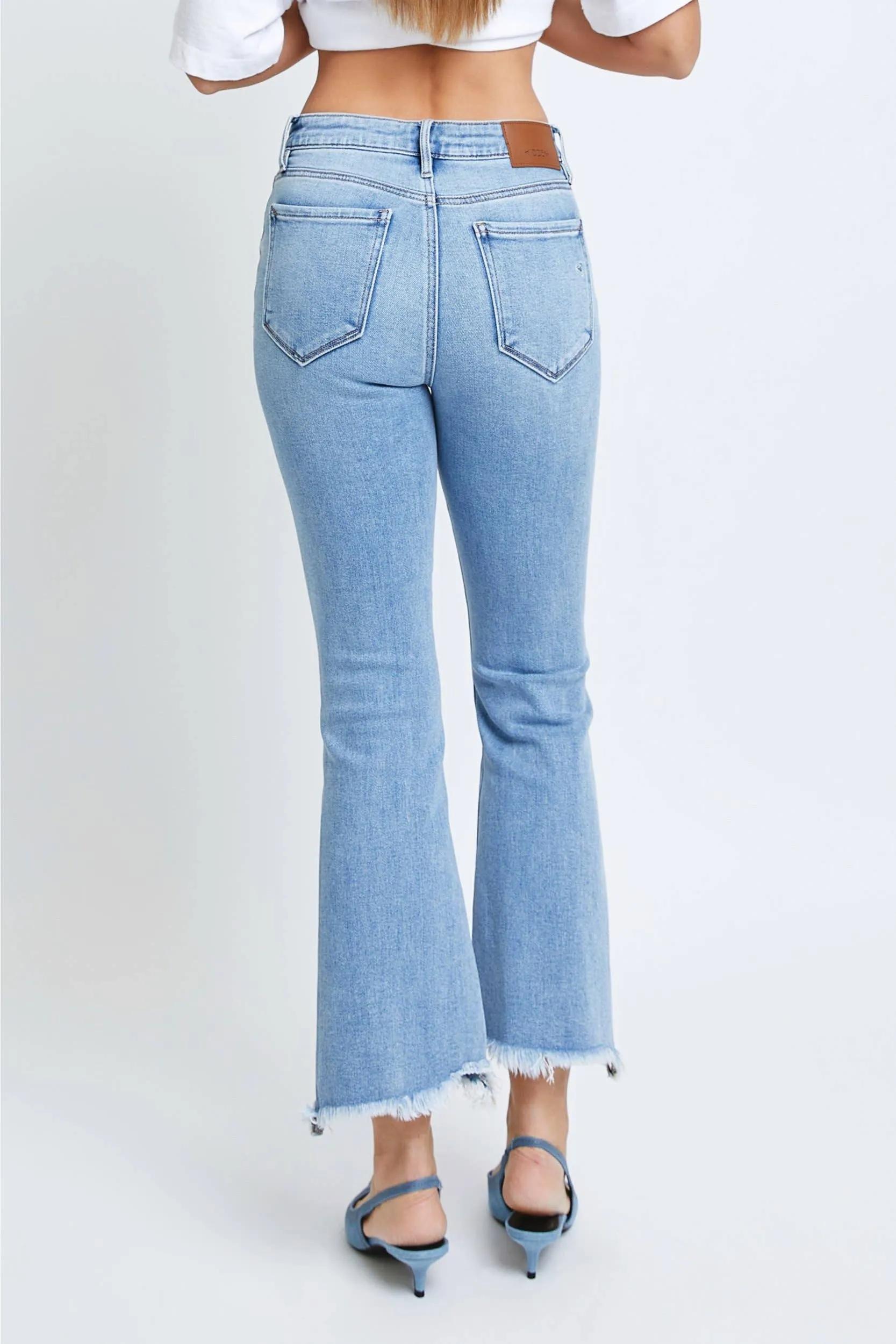 Hidden Happi Clean Frayed Hem Crop Flare - FINAL SALE