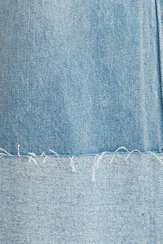HIGH WAISTED CUFF LEG JEANS