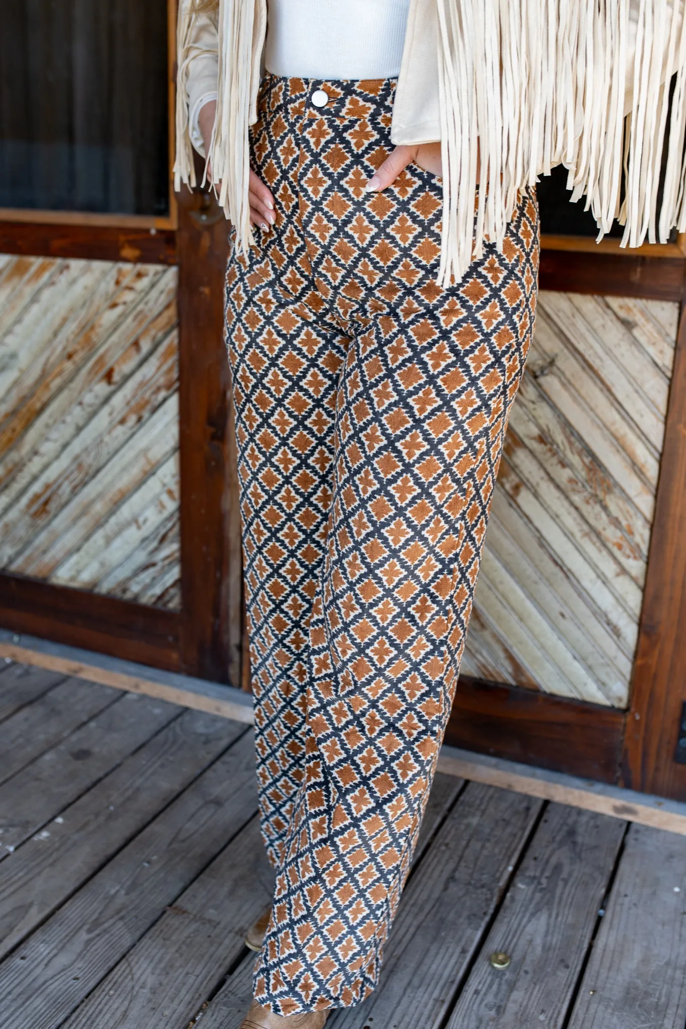 High Waisted Geo-Fun Pants