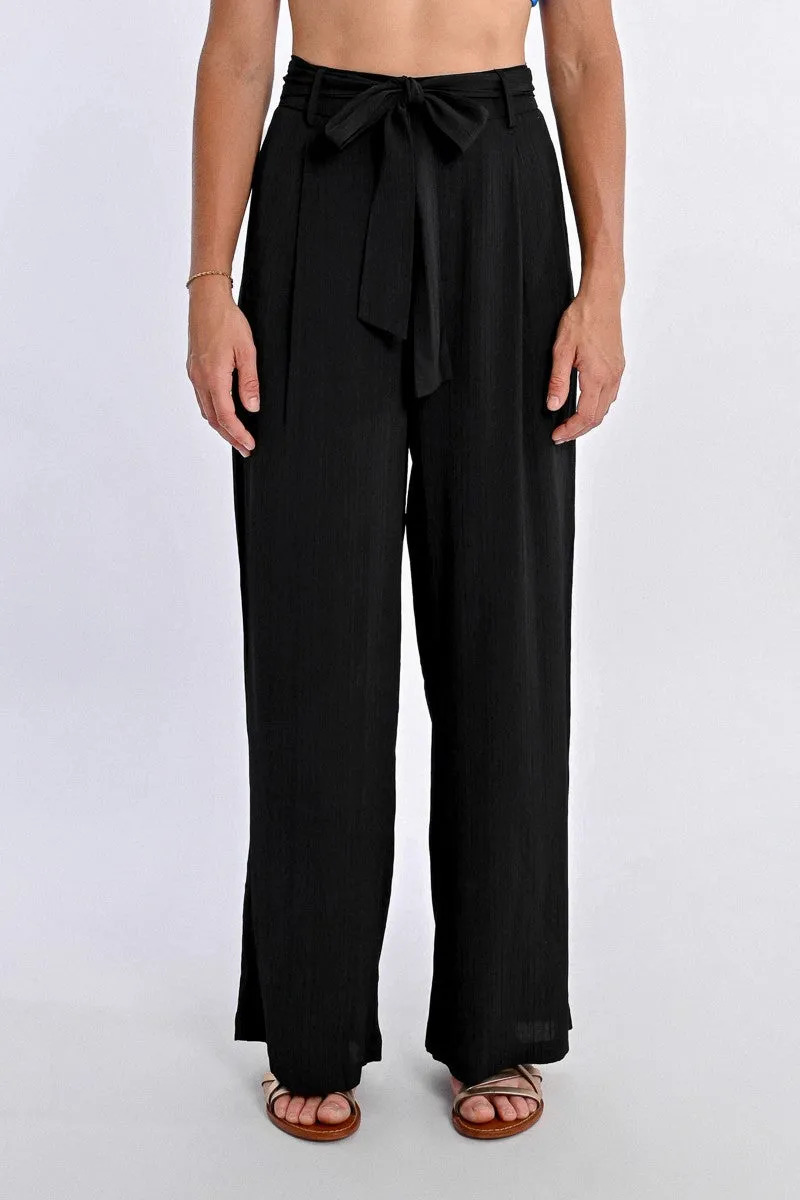 HIGH-WAISTED PANTS, TIE WAIST