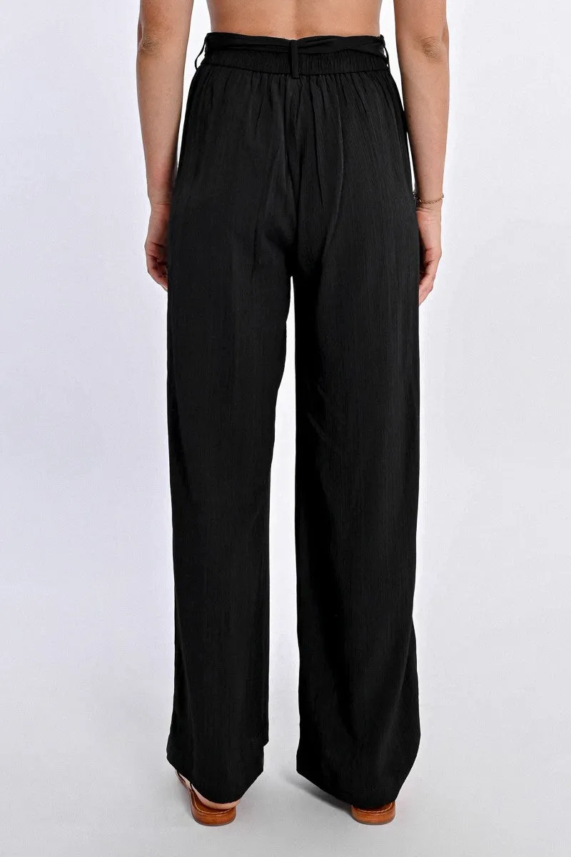 HIGH-WAISTED PANTS, TIE WAIST