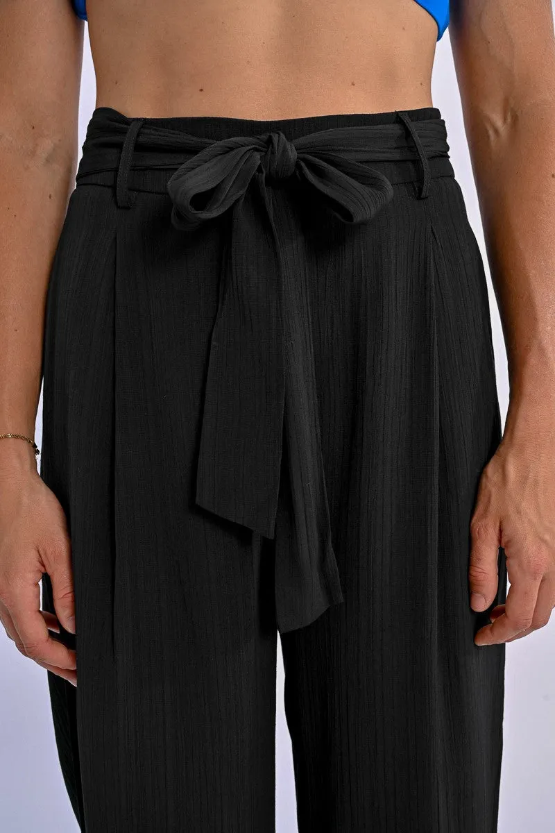 HIGH-WAISTED PANTS, TIE WAIST