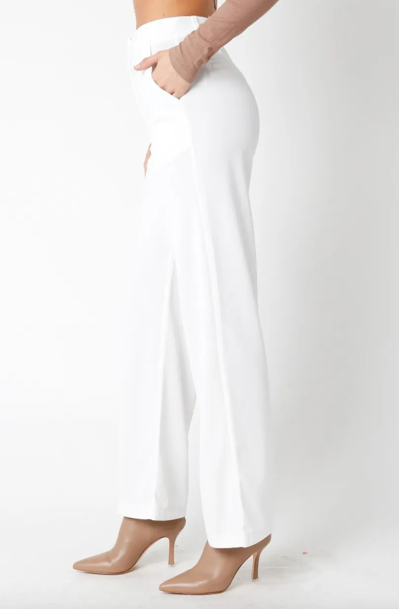 High Waisted Pocket Flare Cut Pants
